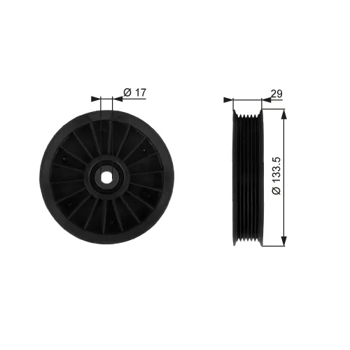 Umlenk-/Führungsrolle, Keilrippenriemen GATES T38034 Bild Umlenk-/Führungsrolle, Keilrippenriemen GATES T38034