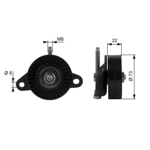 Spannrolle, Keilrippenriemen GATES T38056 Bild Spannrolle, Keilrippenriemen GATES T38056