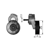Riemenspanner, Keilrippenriemen GATES T38113