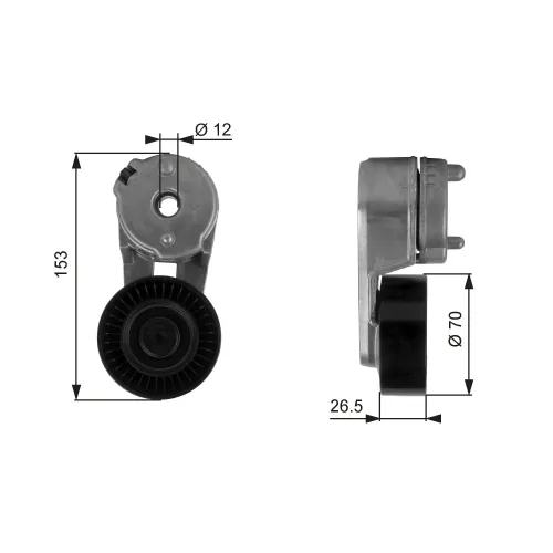 Riemenspanner, Keilrippenriemen GATES T38163 Bild Riemenspanner, Keilrippenriemen GATES T38163