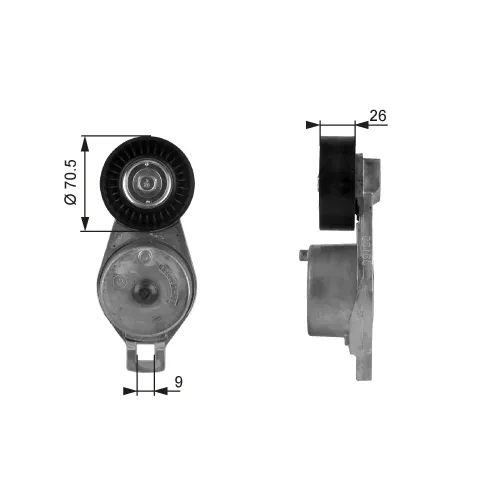 Riemenspanner, Keilrippenriemen GATES T38185 Bild Riemenspanner, Keilrippenriemen GATES T38185