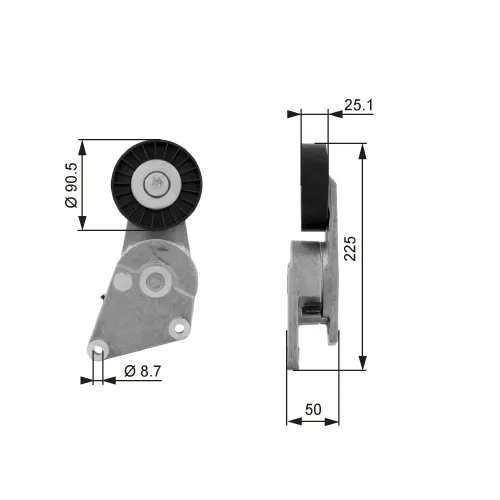 Riemenspanner, Keilrippenriemen GATES T38234 Bild Riemenspanner, Keilrippenriemen GATES T38234