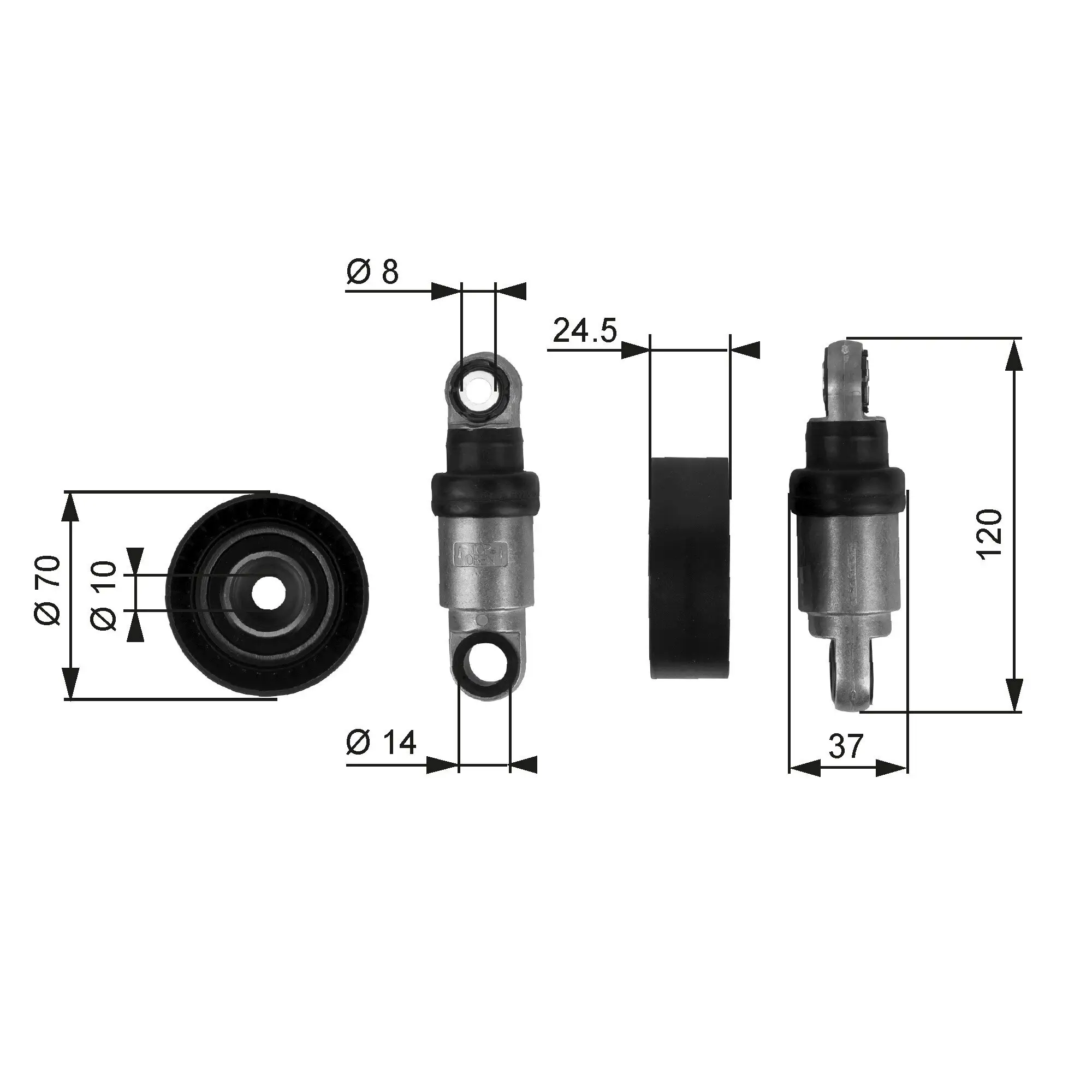 Spannrolle, Keilrippenriemen GATES T38242 Bild Spannrolle, Keilrippenriemen GATES T38242