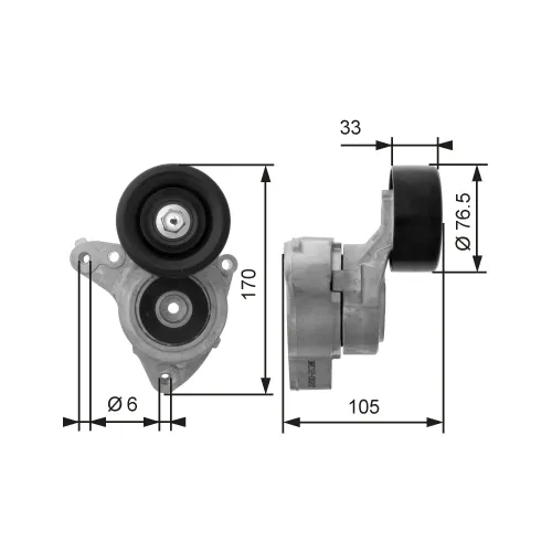 Riemenspanner, Keilrippenriemen GATES T38421 Bild Riemenspanner, Keilrippenriemen GATES T38421
