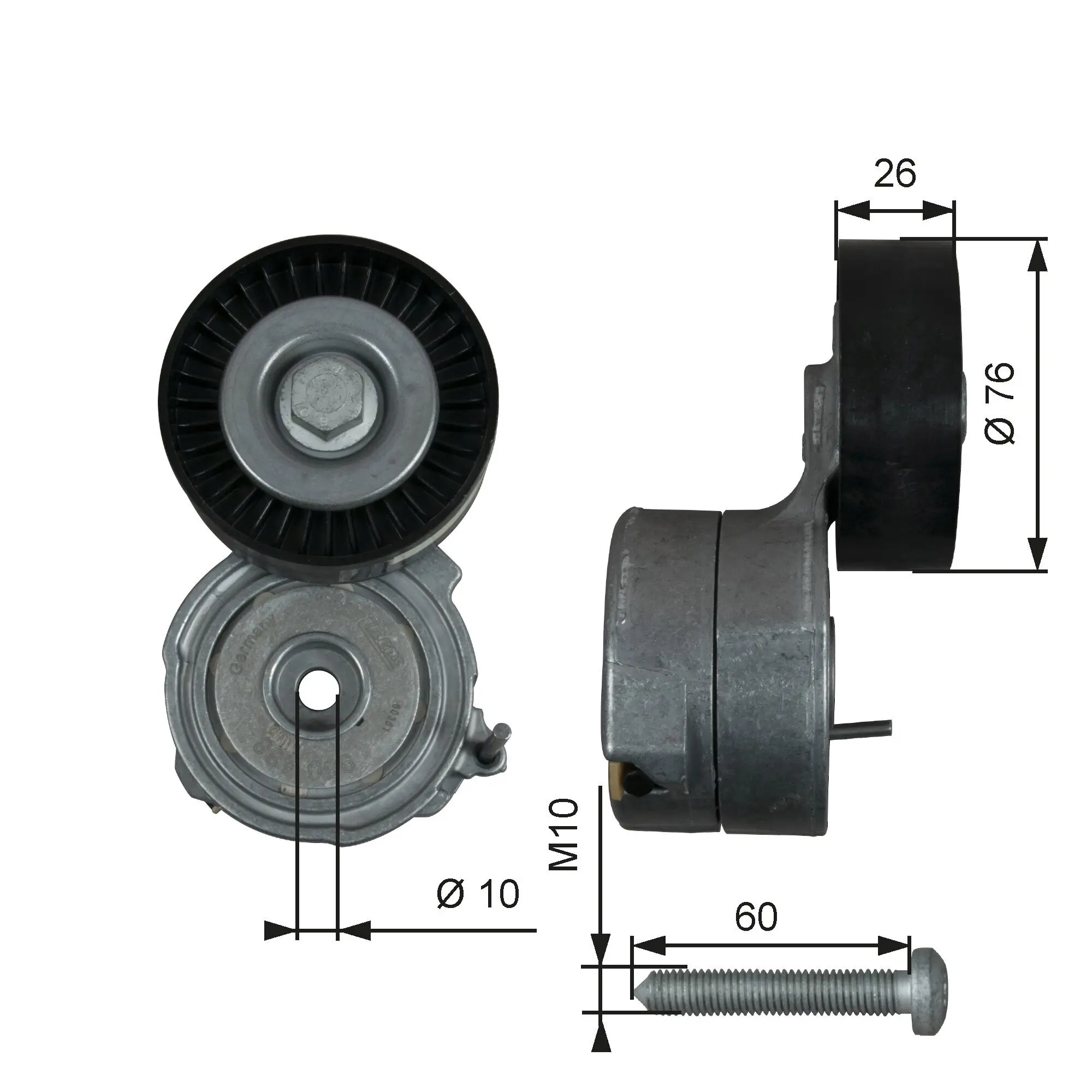 Riemenspanner, Keilrippenriemen GATES T38423