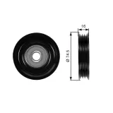 Spannrolle, Keilrippenriemen GATES T39028
