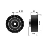 Spannrolle, Keilrippenriemen GATES T39057