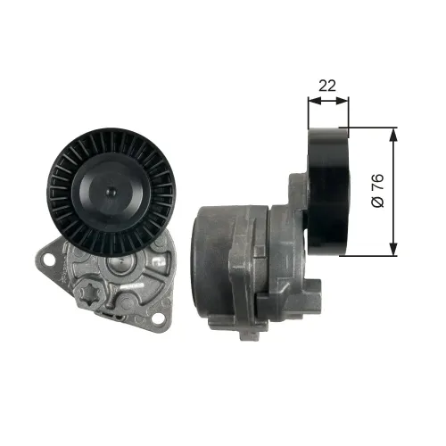 Riemenspanner, Keilrippenriemen GATES T39217 Bild Riemenspanner, Keilrippenriemen GATES T39217