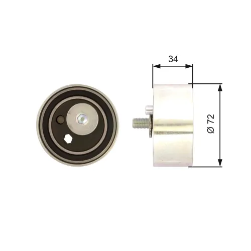 Spannrolle, Zahnriemen GATES T41095 Bild Spannrolle, Zahnriemen GATES T41095