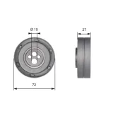 Spannrolle, Zahnriemen GATES T41216