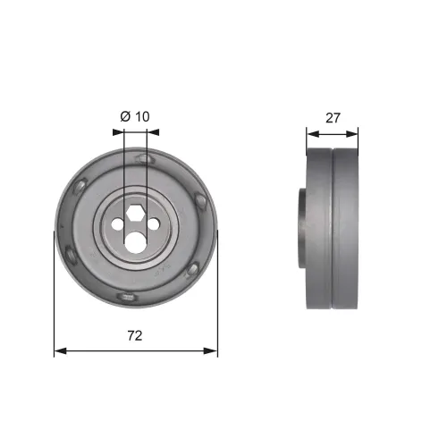 Spannrolle, Zahnriemen GATES T41216 Bild Spannrolle, Zahnriemen GATES T41216