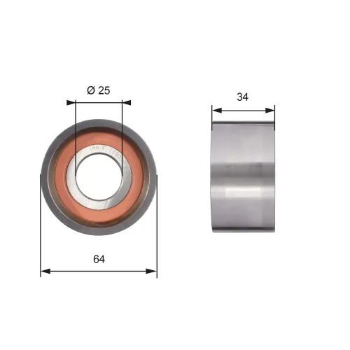 Spannrolle, Zahnriemen GATES T41234 Bild Spannrolle, Zahnriemen GATES T41234