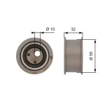 Spannrolle, Zahnriemen GATES T42041