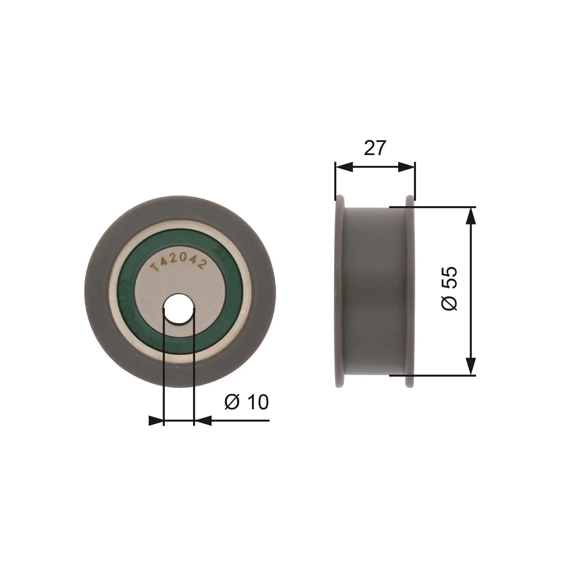 Spannrolle, Zahnriemen GATES T42042A