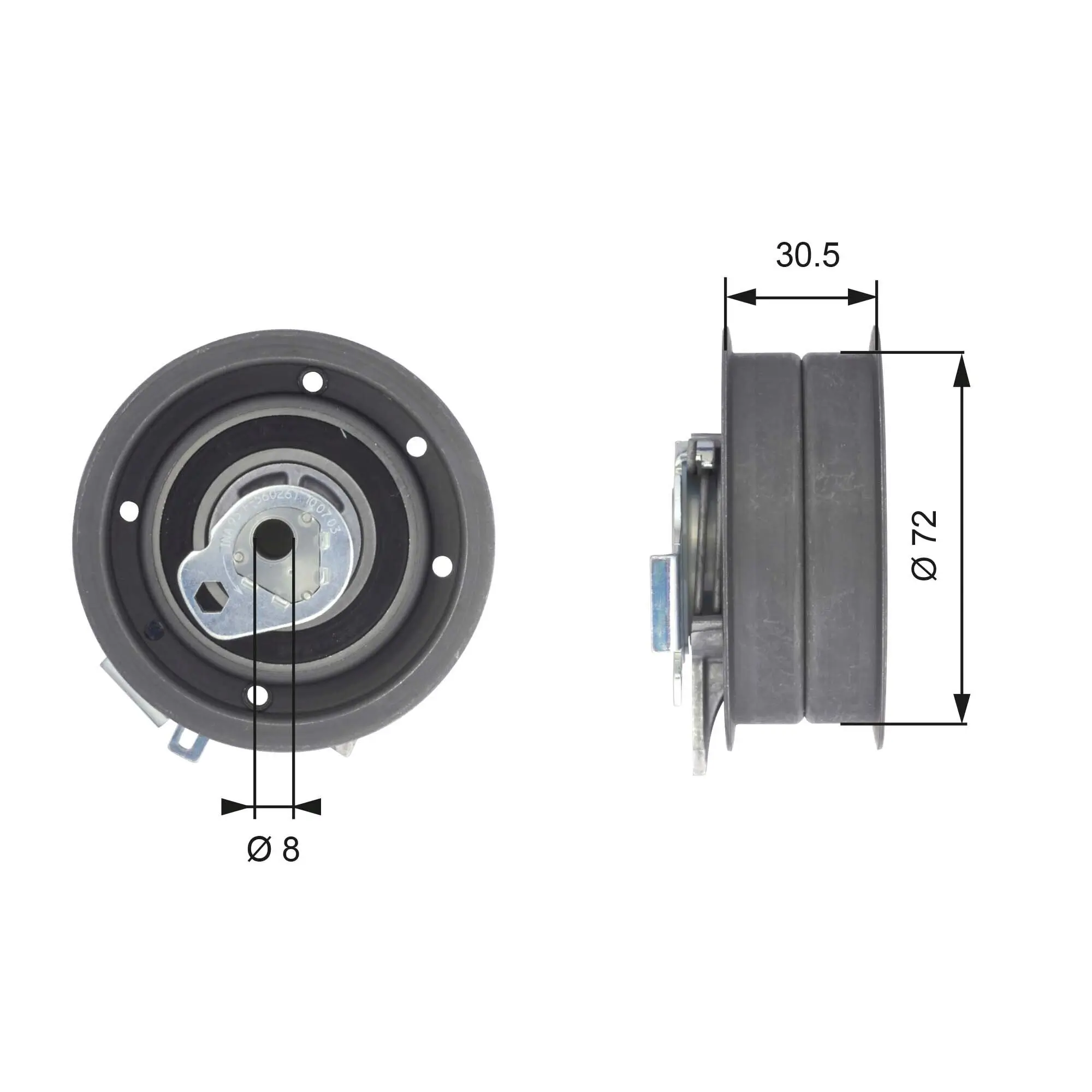 Spannrolle, Zahnriemen GATES T43010