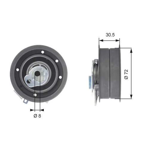 Spannrolle, Zahnriemen GATES T43010 Bild Spannrolle, Zahnriemen GATES T43010