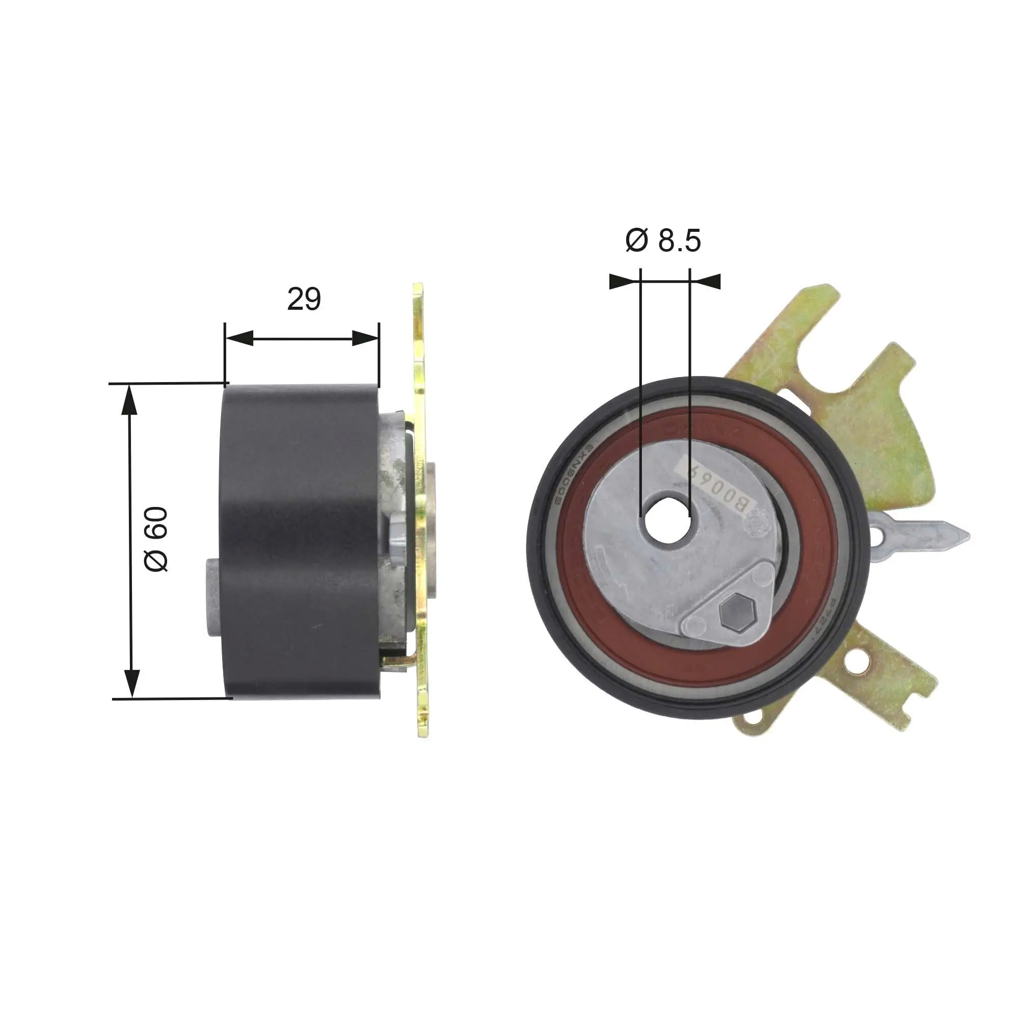 Spannrolle, Zahnriemen GATES T43089