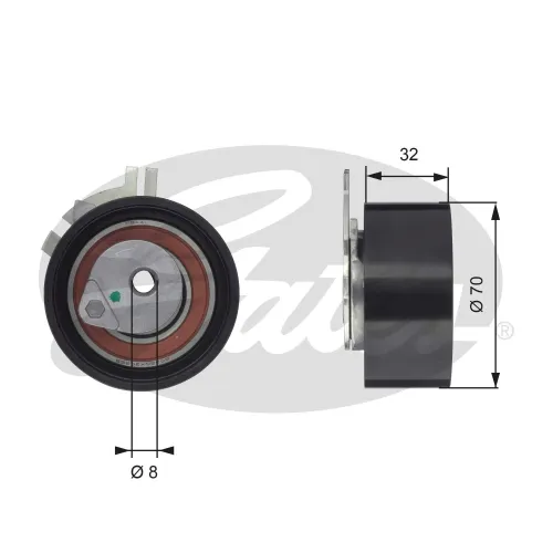 Spannrolle, Zahnriemen GATES T43117 Bild Spannrolle, Zahnriemen GATES T43117