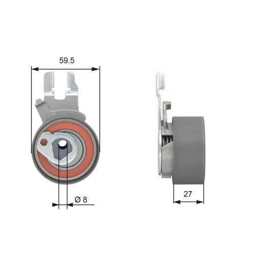 Spannrolle, Zahnriemen GATES T43173 Bild Spannrolle, Zahnriemen GATES T43173