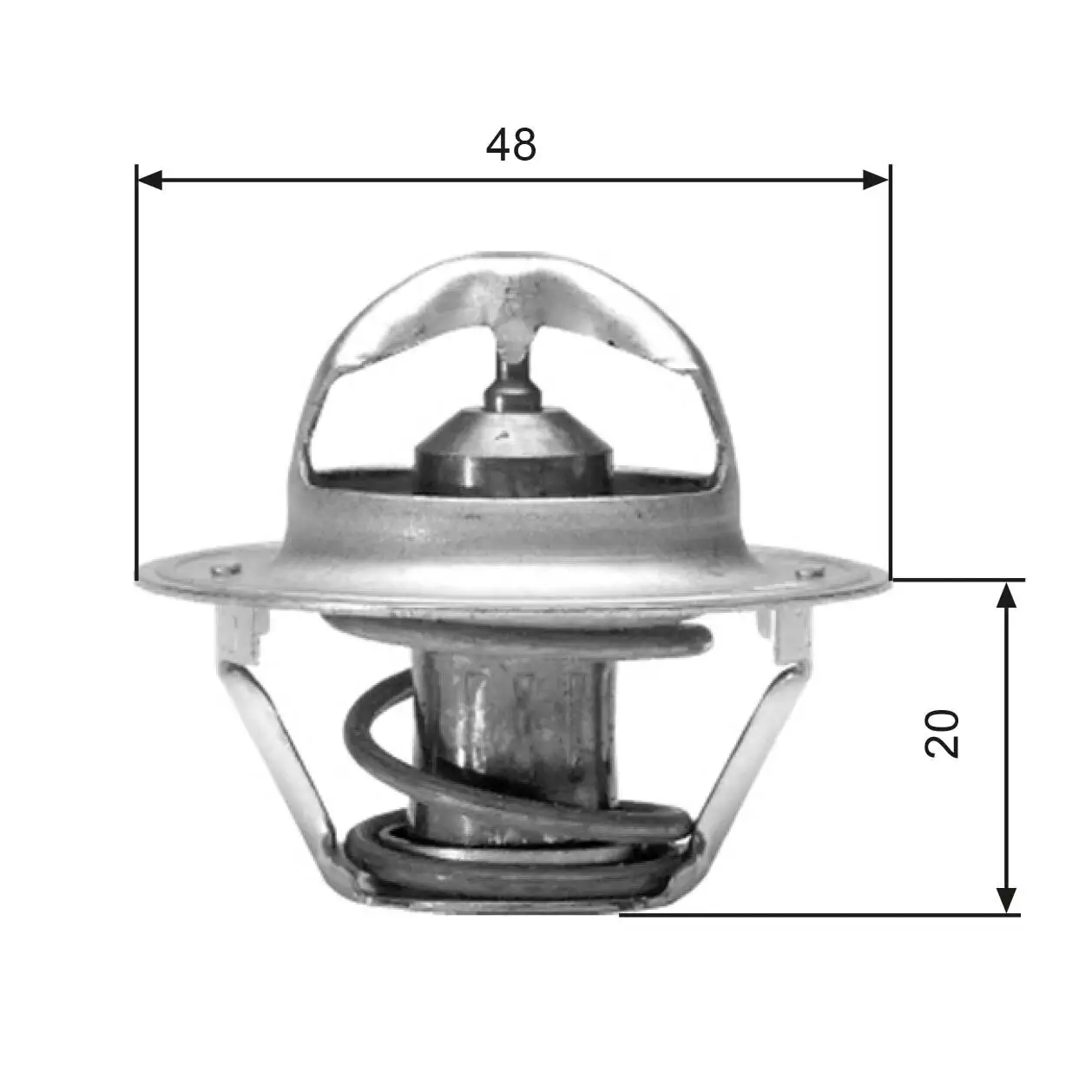 Thermostat, Kühlmittel GATES TH00382G1