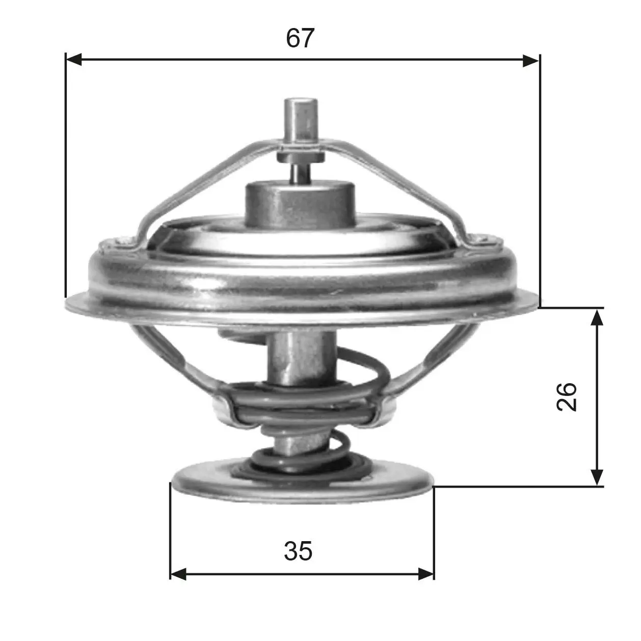 Thermostat, Kühlmittel GATES TH01880G1