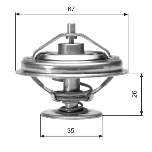 Thermostat, Kühlmittel GATES TH01880G1 Bild Thermostat, Kühlmittel GATES TH01880G1