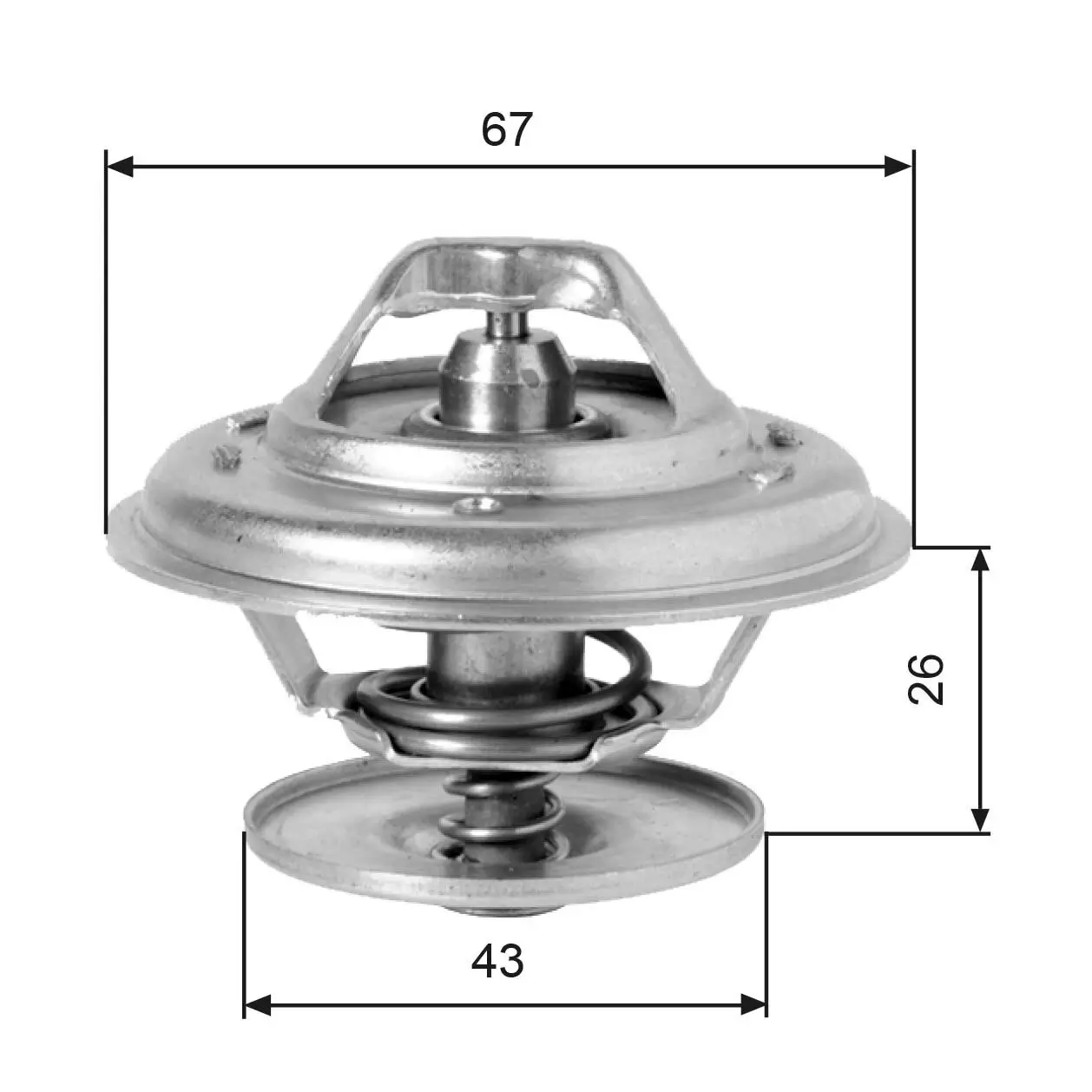 Thermostat, Kühlmittel GATES TH01975G1