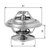 Thermostat, Kühlmittel GATES TH01975G1