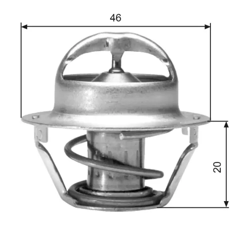 Thermostat, Kühlmittel GATES TH03082G1 Bild Thermostat, Kühlmittel GATES TH03082G1