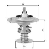 Thermostat, Kühlmittel GATES TH03382G1