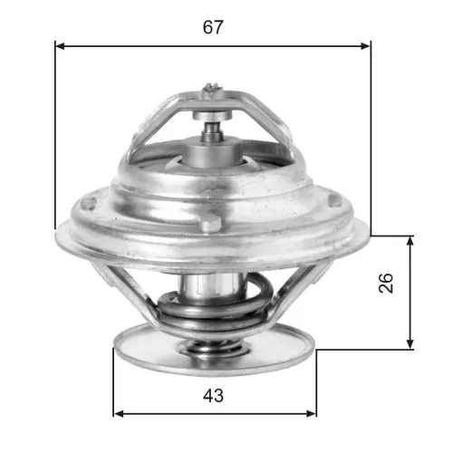 Thermostat, Kühlmittel GATES TH05586G1 Bild Thermostat, Kühlmittel GATES TH05586G1