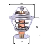 Thermostat, Kühlmittel GATES TH10482G1