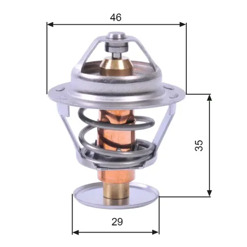 Thermostat, Kühlmittel GATES TH10489G1 Bild Thermostat, Kühlmittel GATES TH10489G1