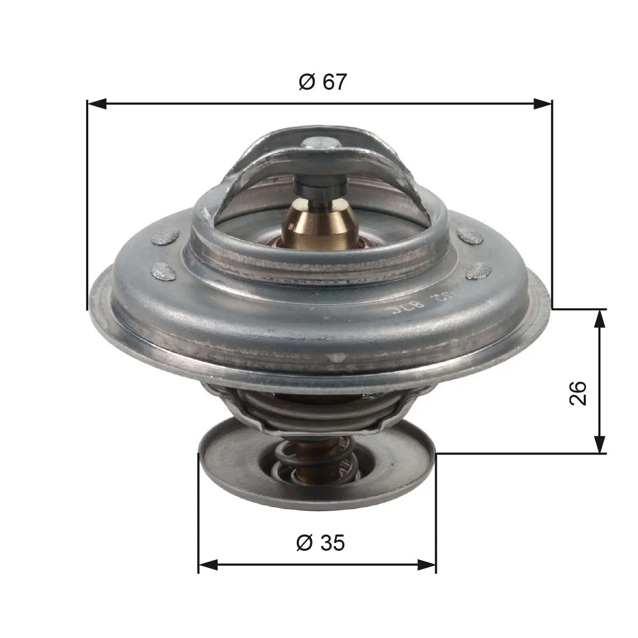 Thermostat, Kühlmittel GATES TH11687G1