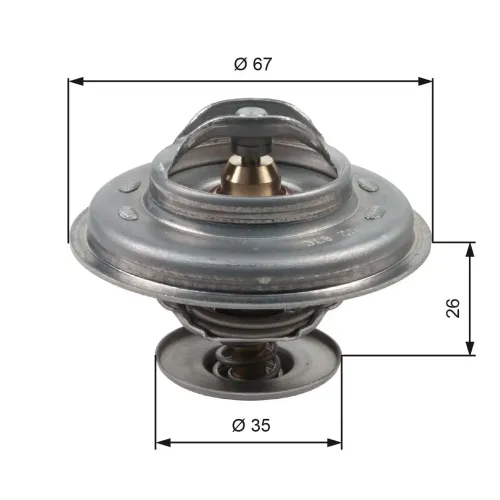 Thermostat, Kühlmittel GATES TH11687G1 Bild Thermostat, Kühlmittel GATES TH11687G1