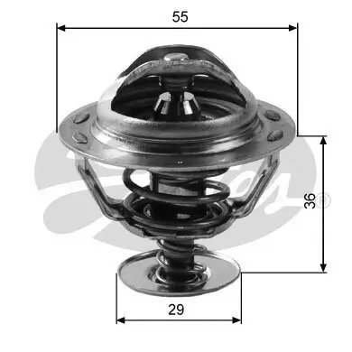 Thermostat, Kühlmittel GATES TH12283G2 Bild Thermostat, Kühlmittel GATES TH12283G2