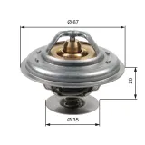 Thermostat, Kühlmittel GATES TH13287G1