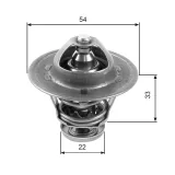 Thermostat, Kühlmittel GATES TH22285G1