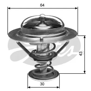 Thermostat, Kühlmittel GATES TH27082G1