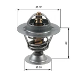 Thermostat, Kühlmittel GATES TH31588G1