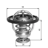 Thermostat, Kühlmittel GATES TH33682G1