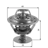 Thermostat, Kühlmittel GATES TH39082G1