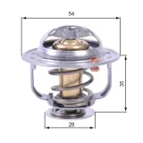 Thermostat, Kühlmittel GATES TH43880G1