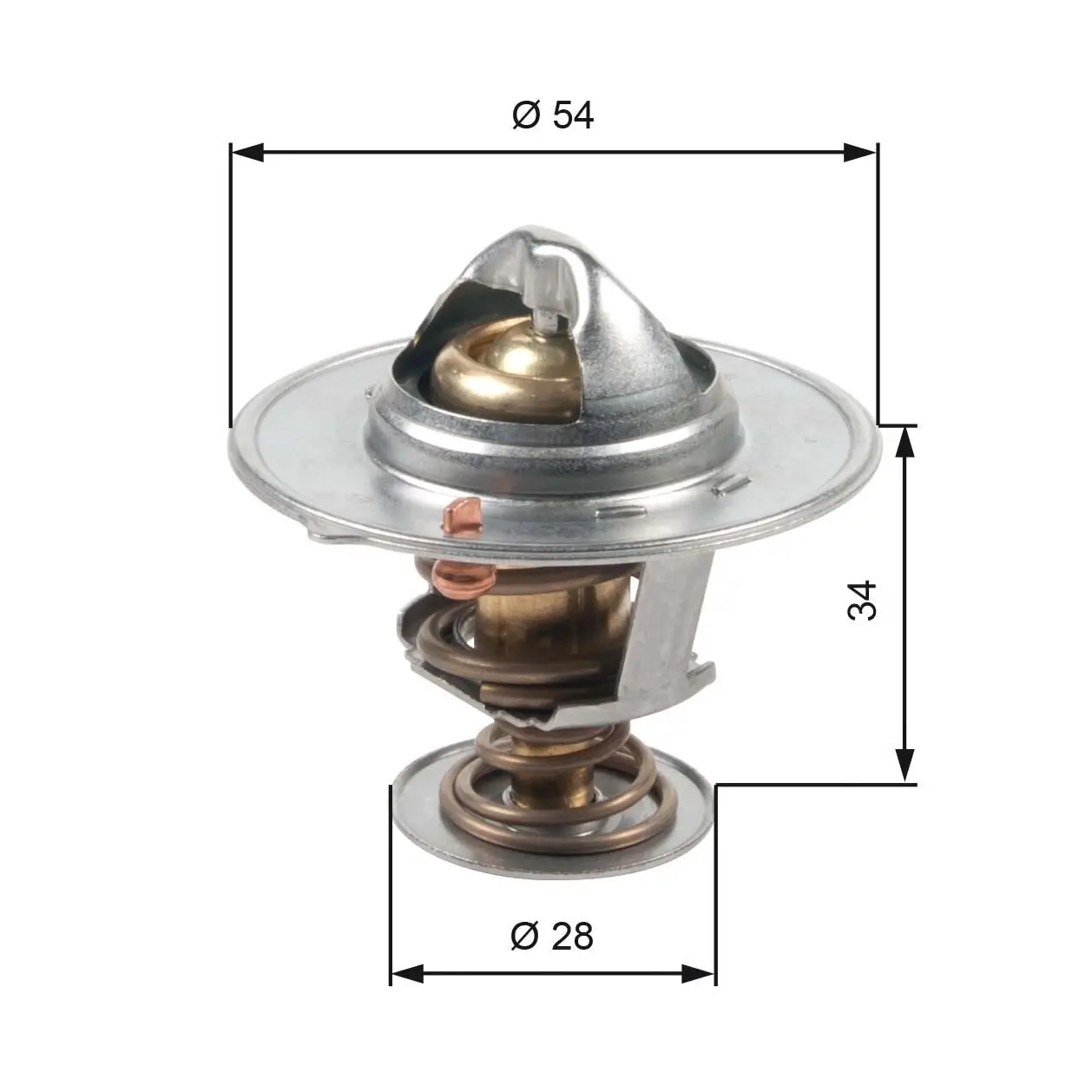 Thermostat, Kühlmittel GATES TH47685G1