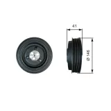 Riemenscheibe, Kurbelwelle GATES TVD1134