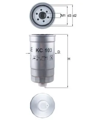 Kraftstofffilter KNECHT KC 103 Bild Kraftstofffilter KNECHT KC 103