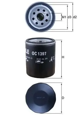 Ölfilter KNECHT OC 1397