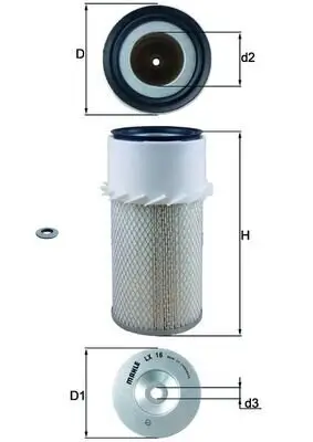 Luftfilter KNECHT LX 16 Bild Luftfilter KNECHT LX 16