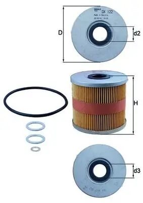 Ölfilter KNECHT OX 122D Bild Ölfilter KNECHT OX 122D