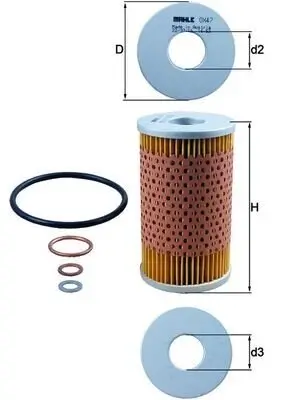Ölfilter KNECHT OX 47D Bild Ölfilter KNECHT OX 47D